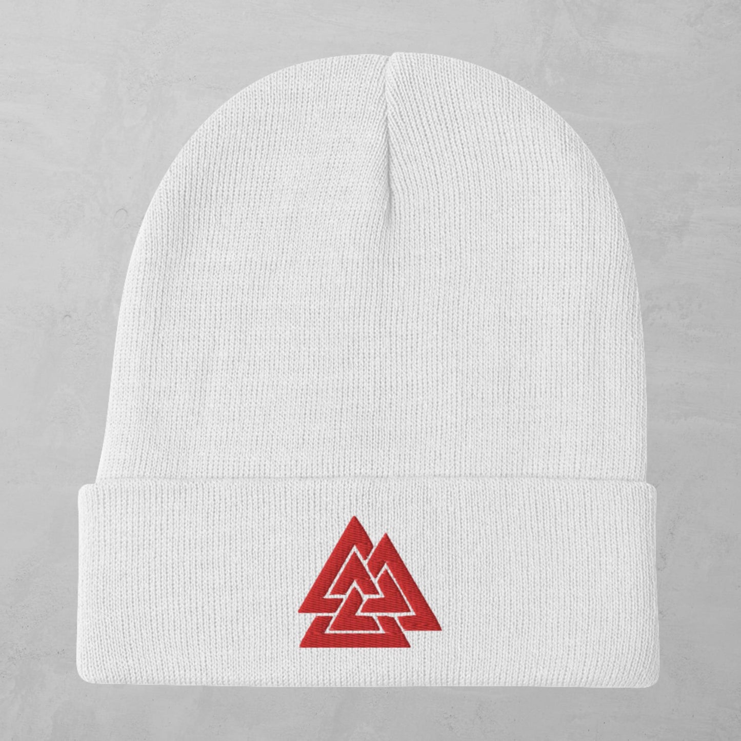 Valknut Viking Embroidered Beanie