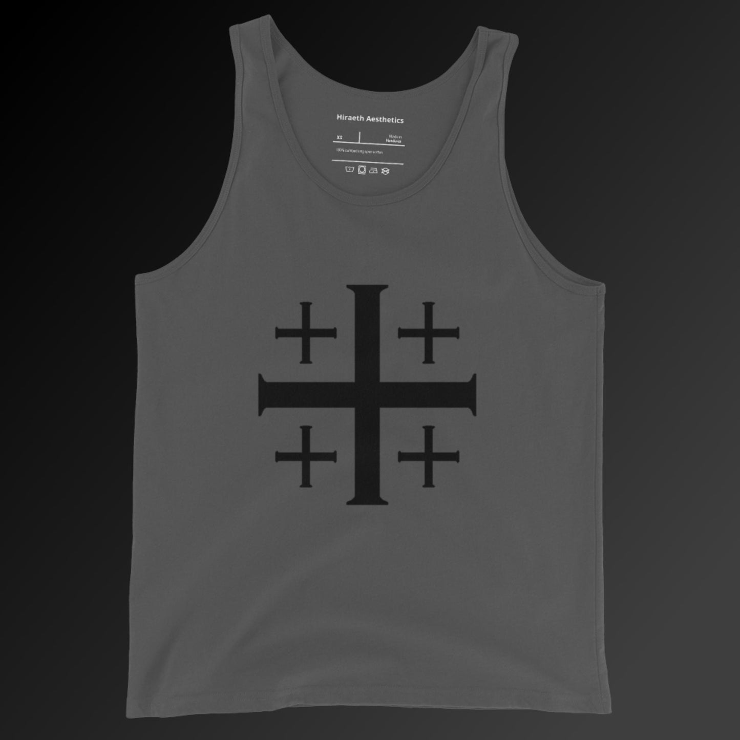 Jerusalem Cross in black Tank Top