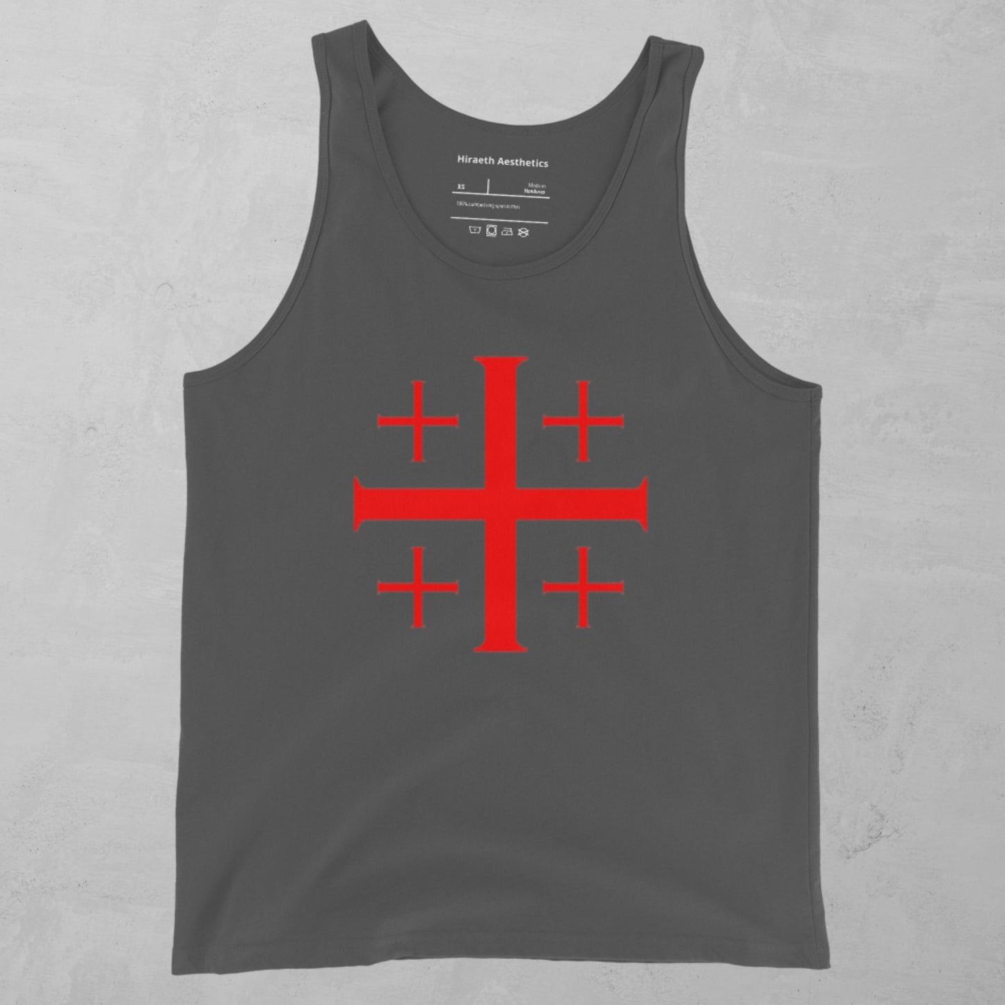 Jerusalem Cross in red Tank Top