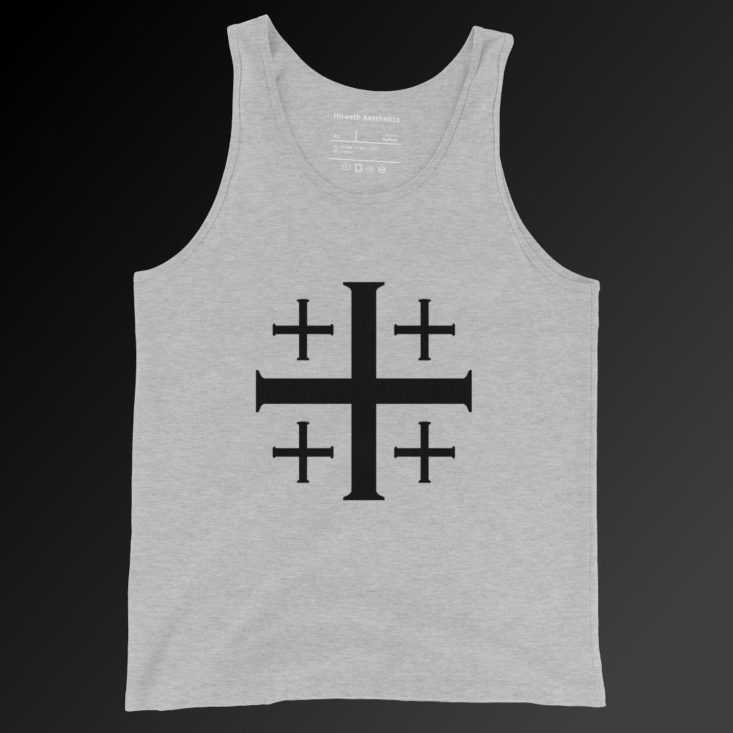 Jerusalem Cross in black Tank Top