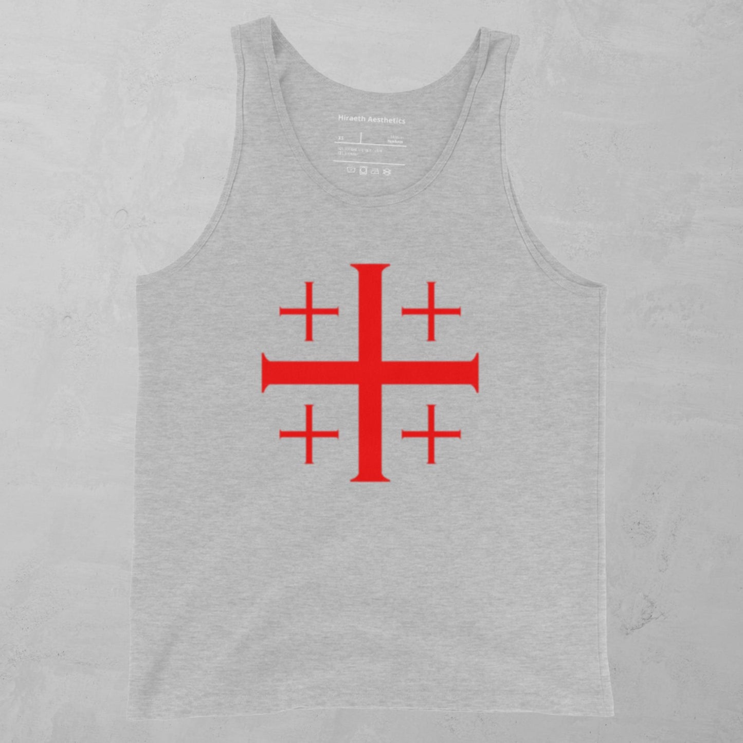 Jerusalem Cross in red Tank Top
