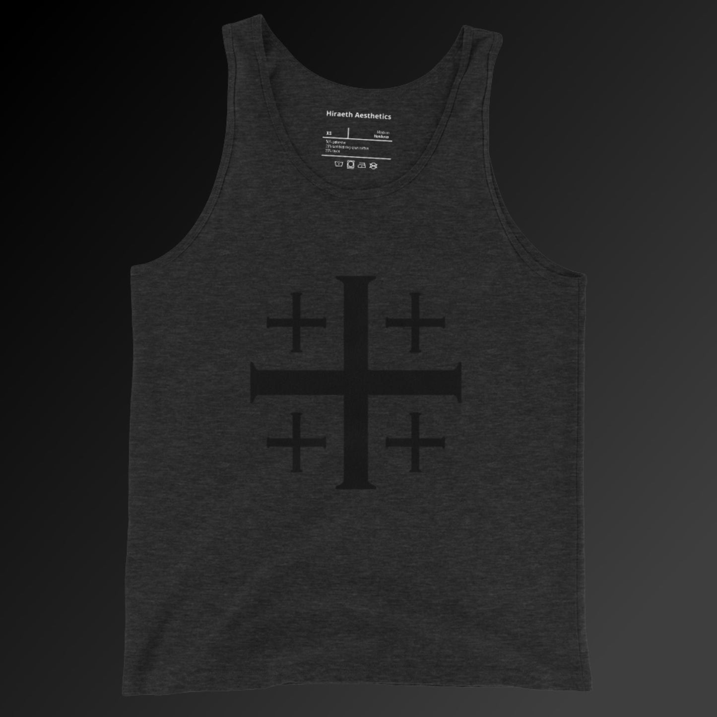 Jerusalem Cross in black Tank Top
