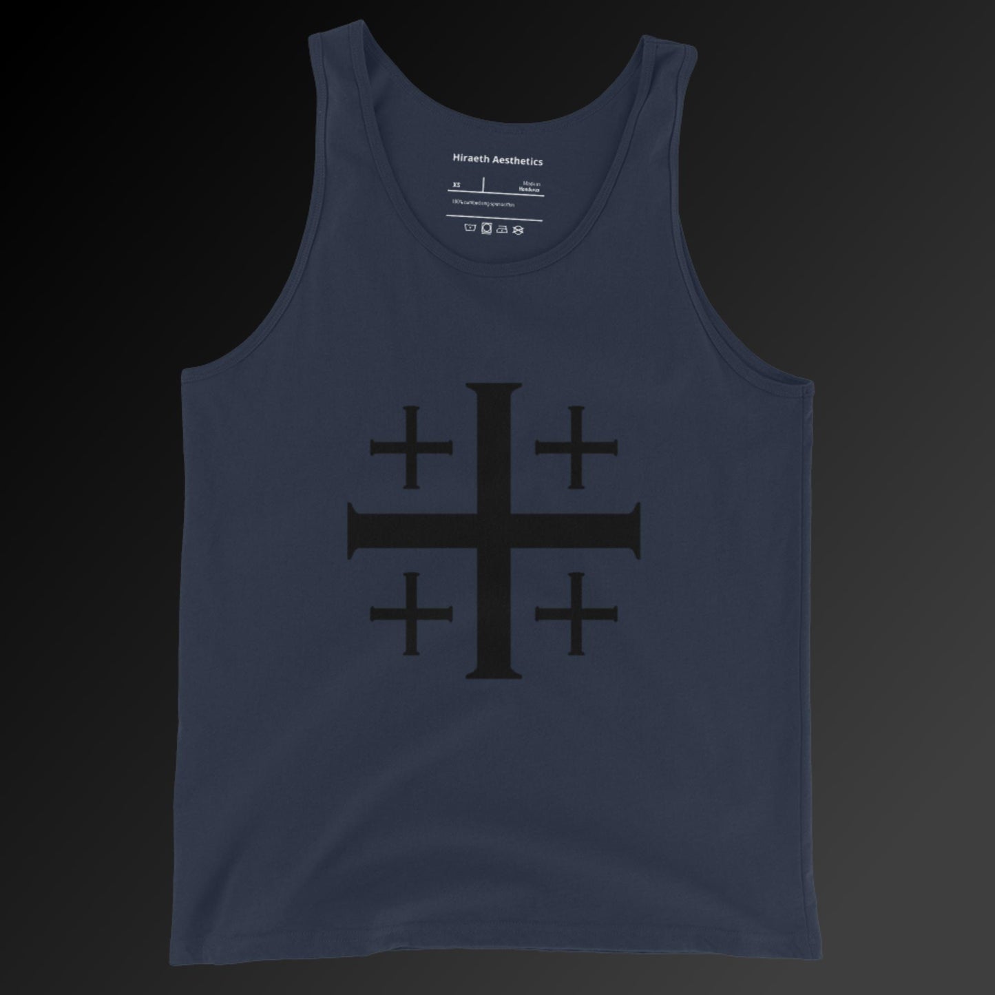 Jerusalem Cross in black Tank Top