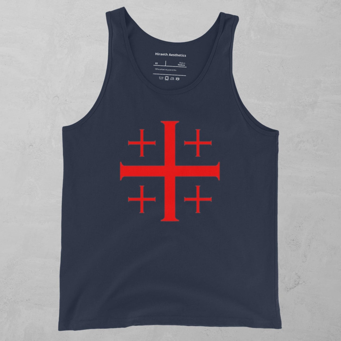 Jerusalem Cross in red Tank Top