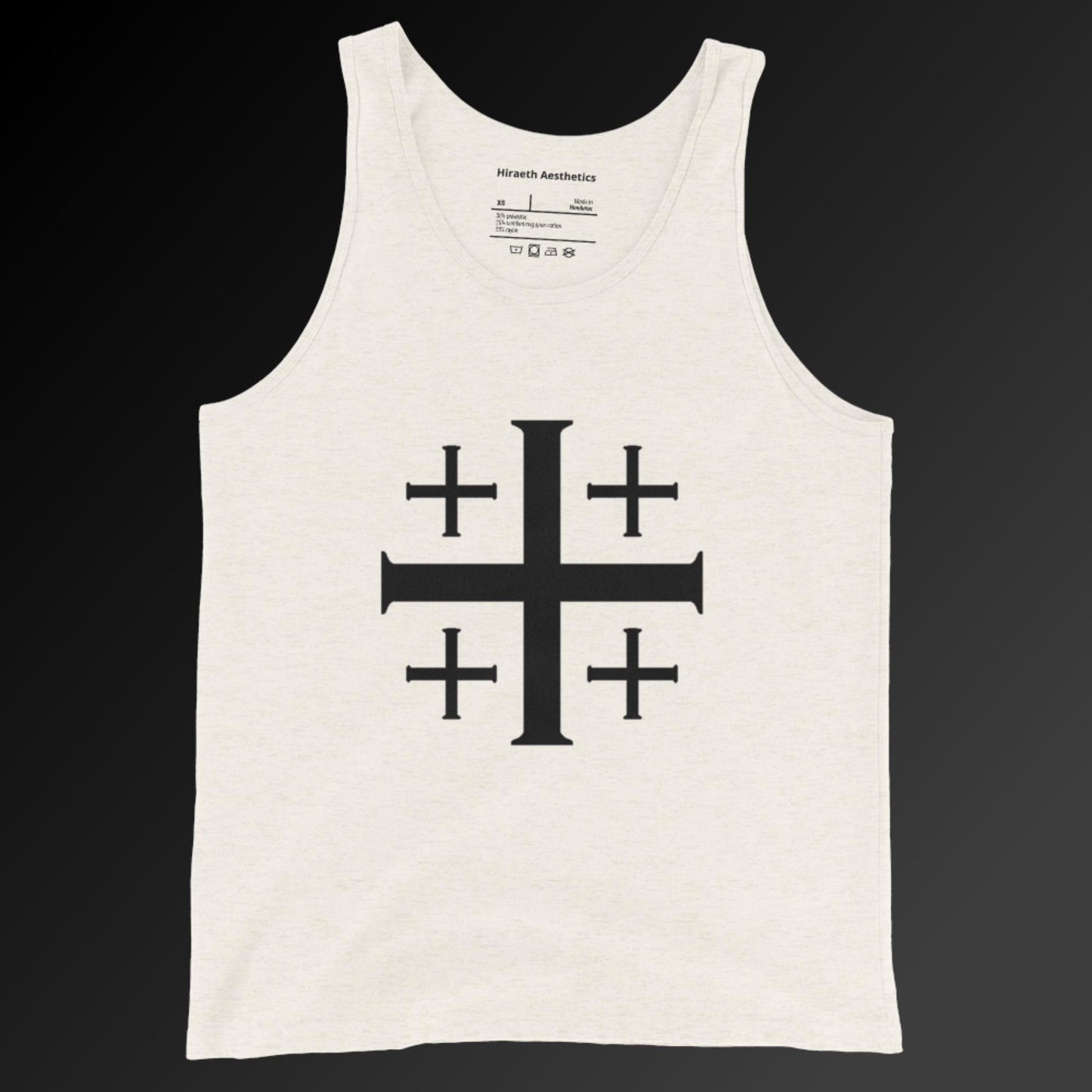 Jerusalem Cross in black Tank Top