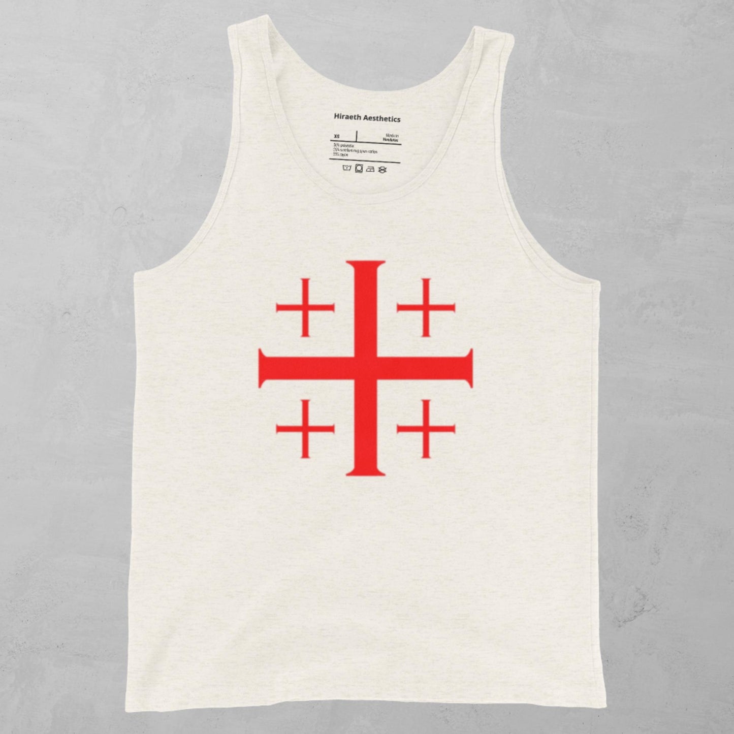 Jerusalem Cross in red Tank Top