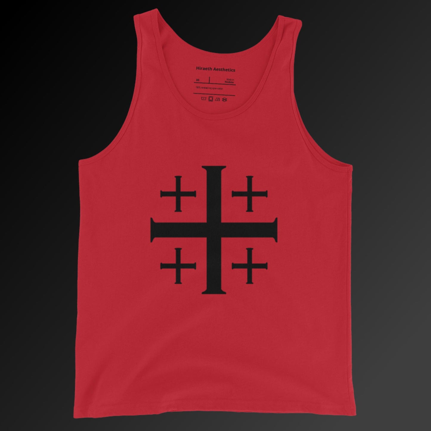 Jerusalem Cross in black Tank Top