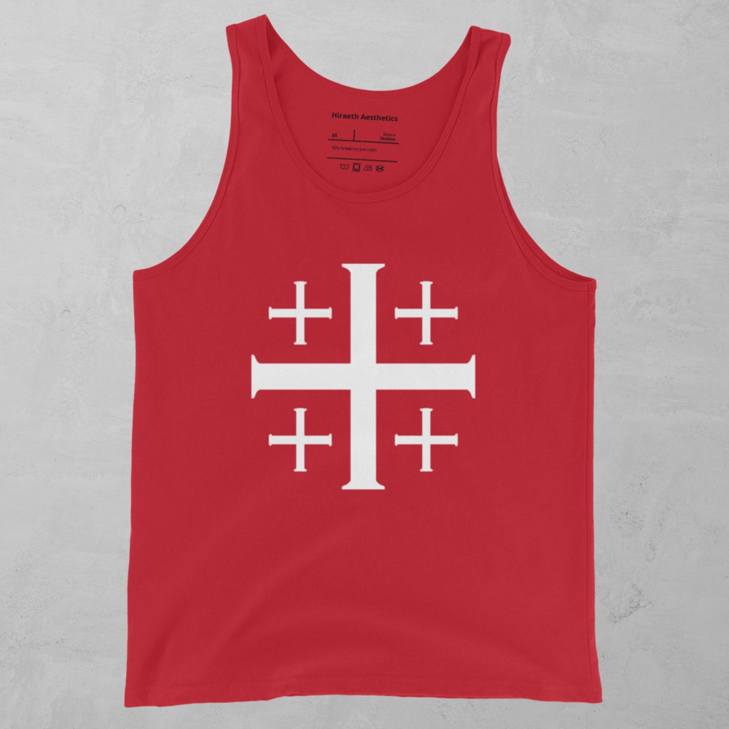 Jerusalem Cross in white Tank Top