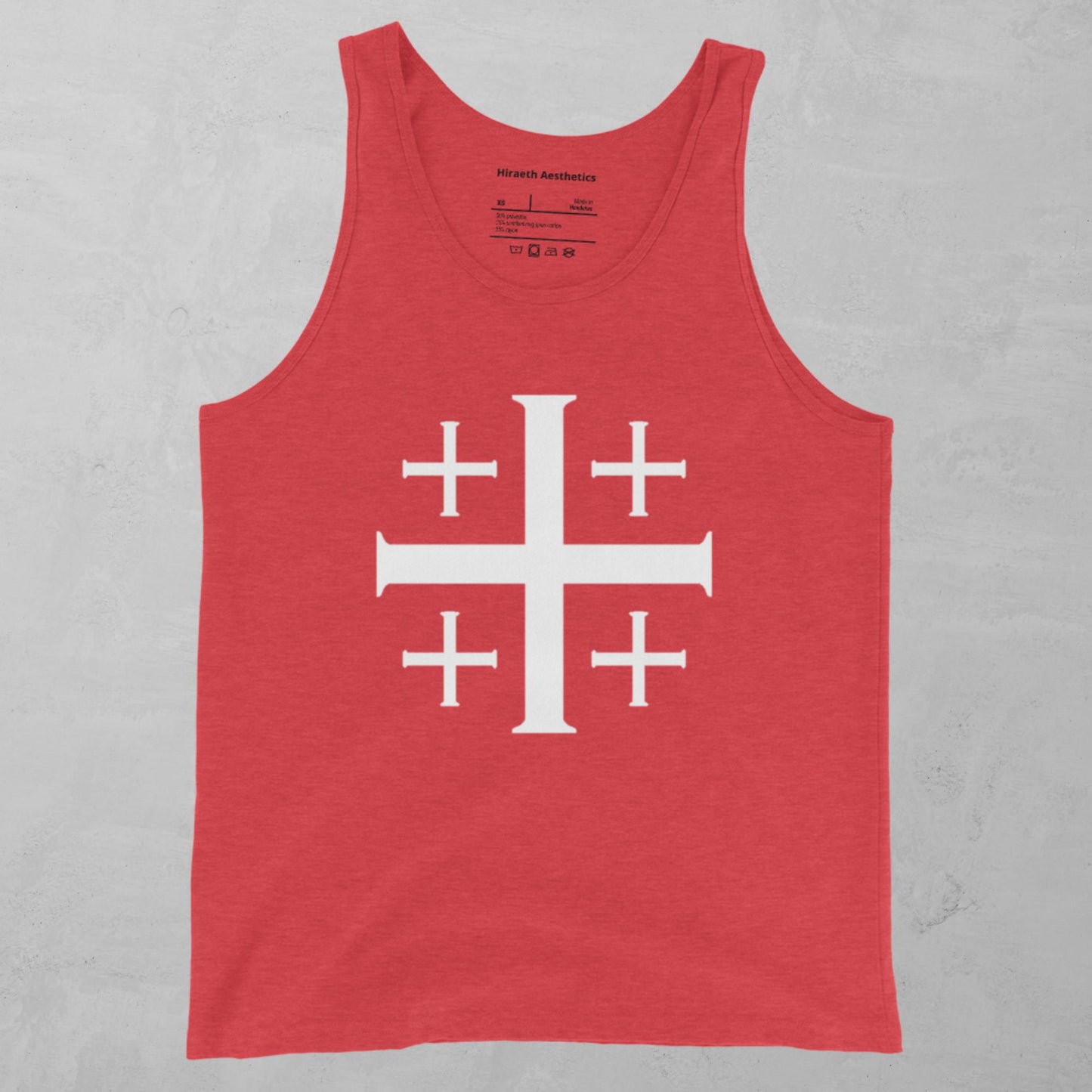 Jerusalem Cross in white Tank Top