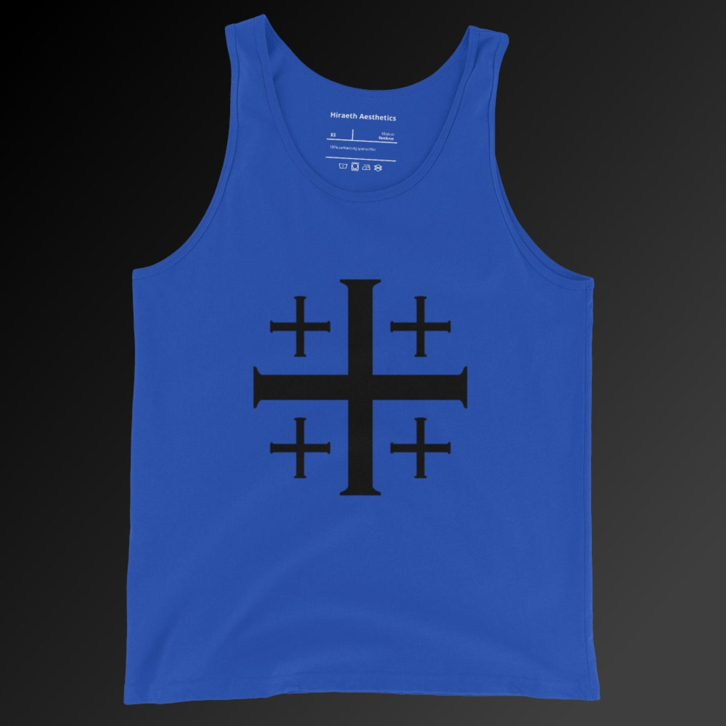 Jerusalem Cross in black Tank Top