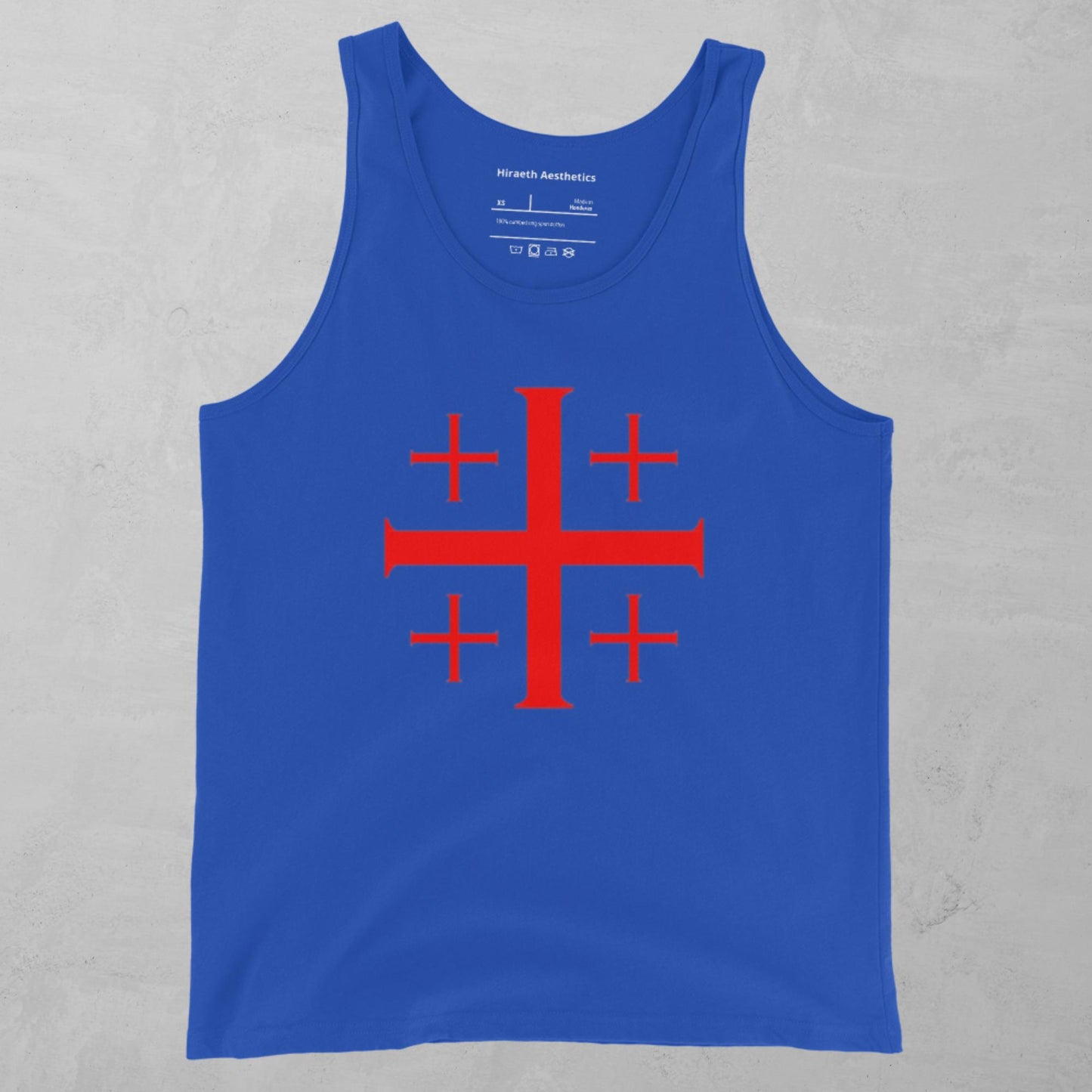 Jerusalem Cross in red Tank Top