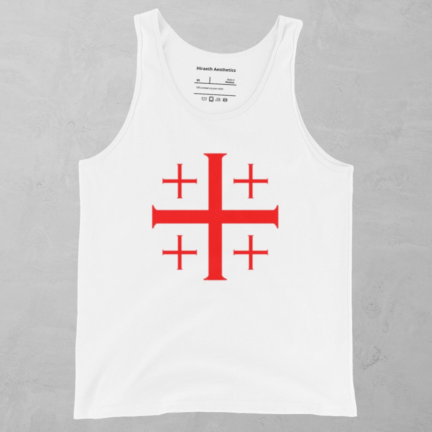Jerusalem Cross in red Tank Top