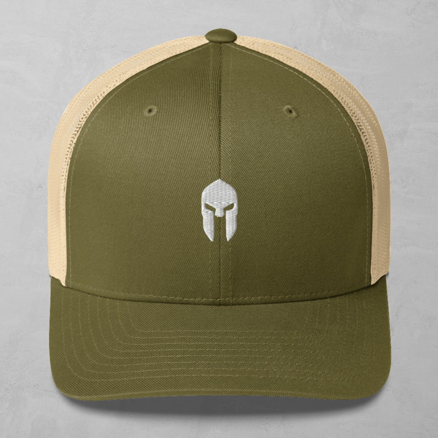 Spartan Helm in white Trucker Cap