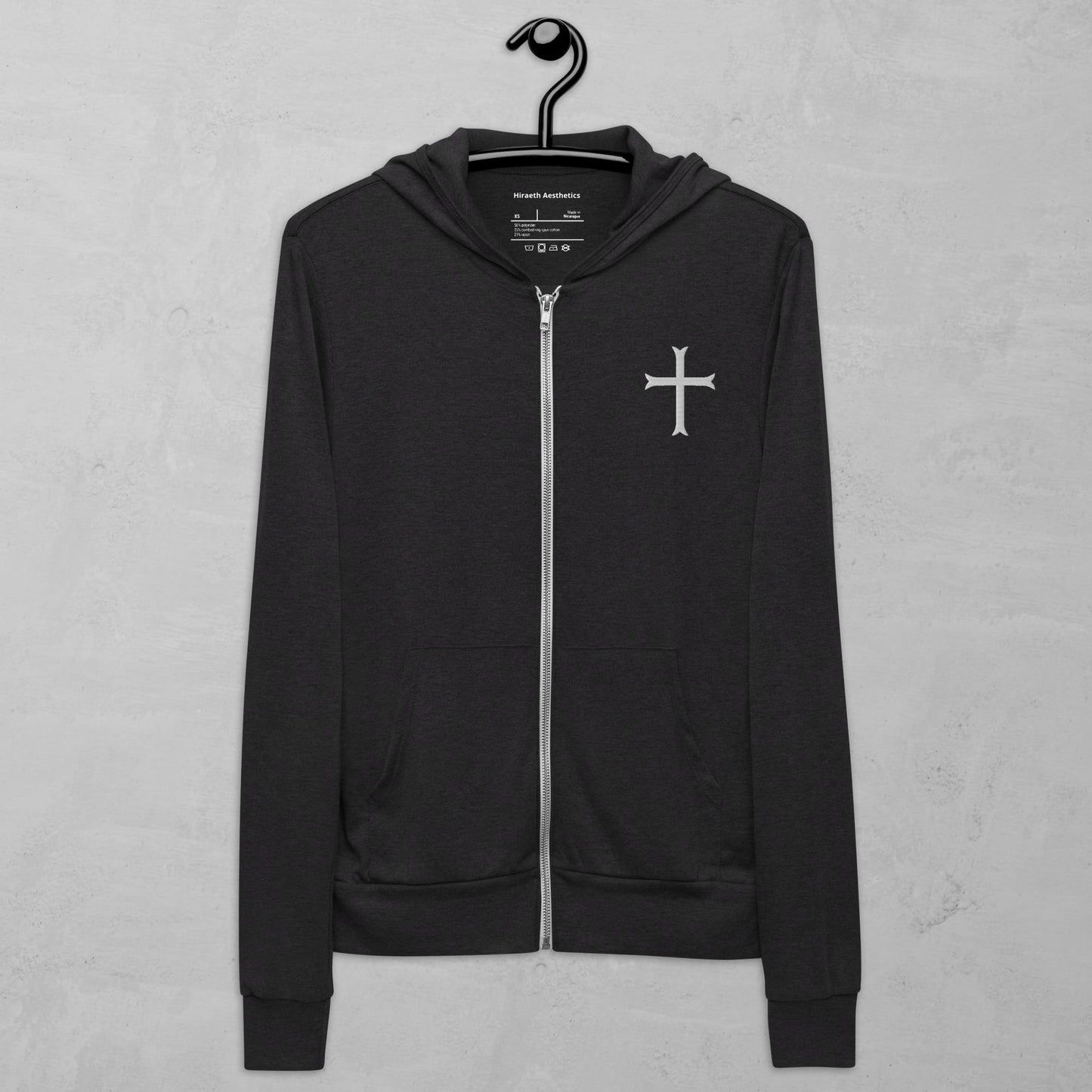 Christian Cross zip up hoodie