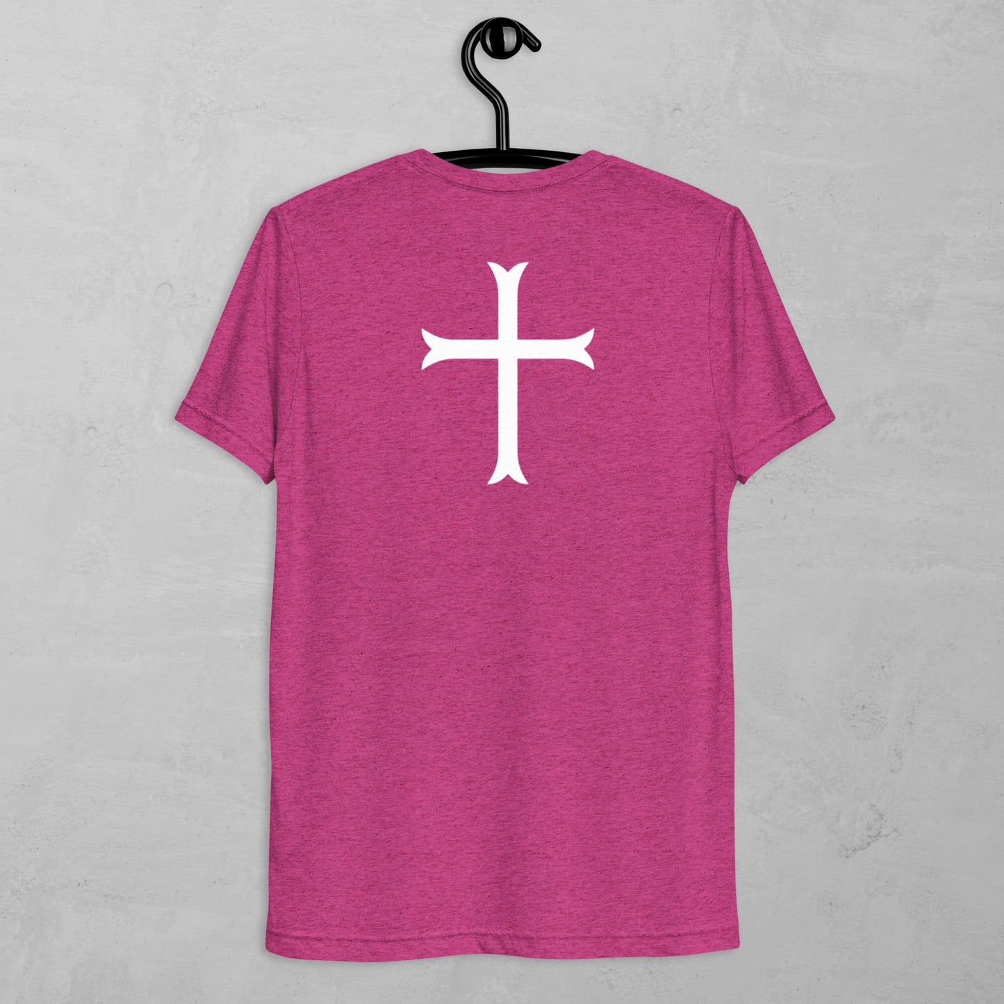 Cross in white t-shirt