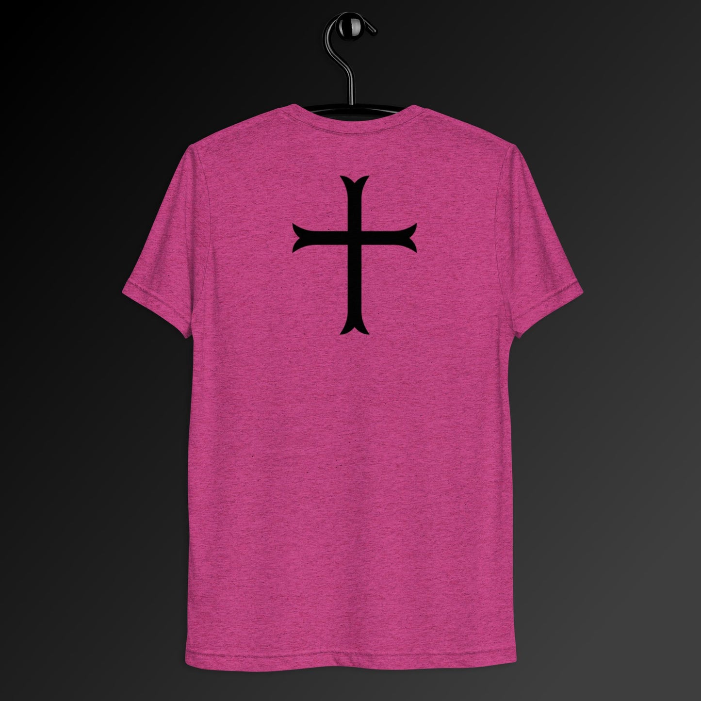 Cross in black t-shirt