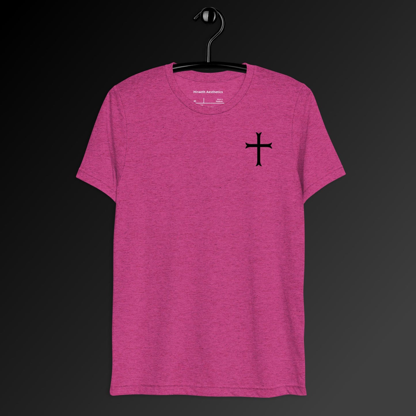 Cross in black t-shirt