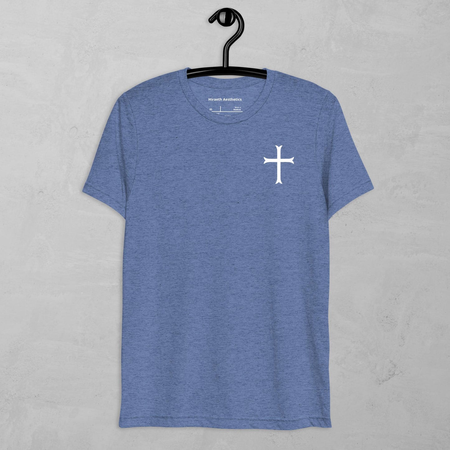 Cross in white t-shirt