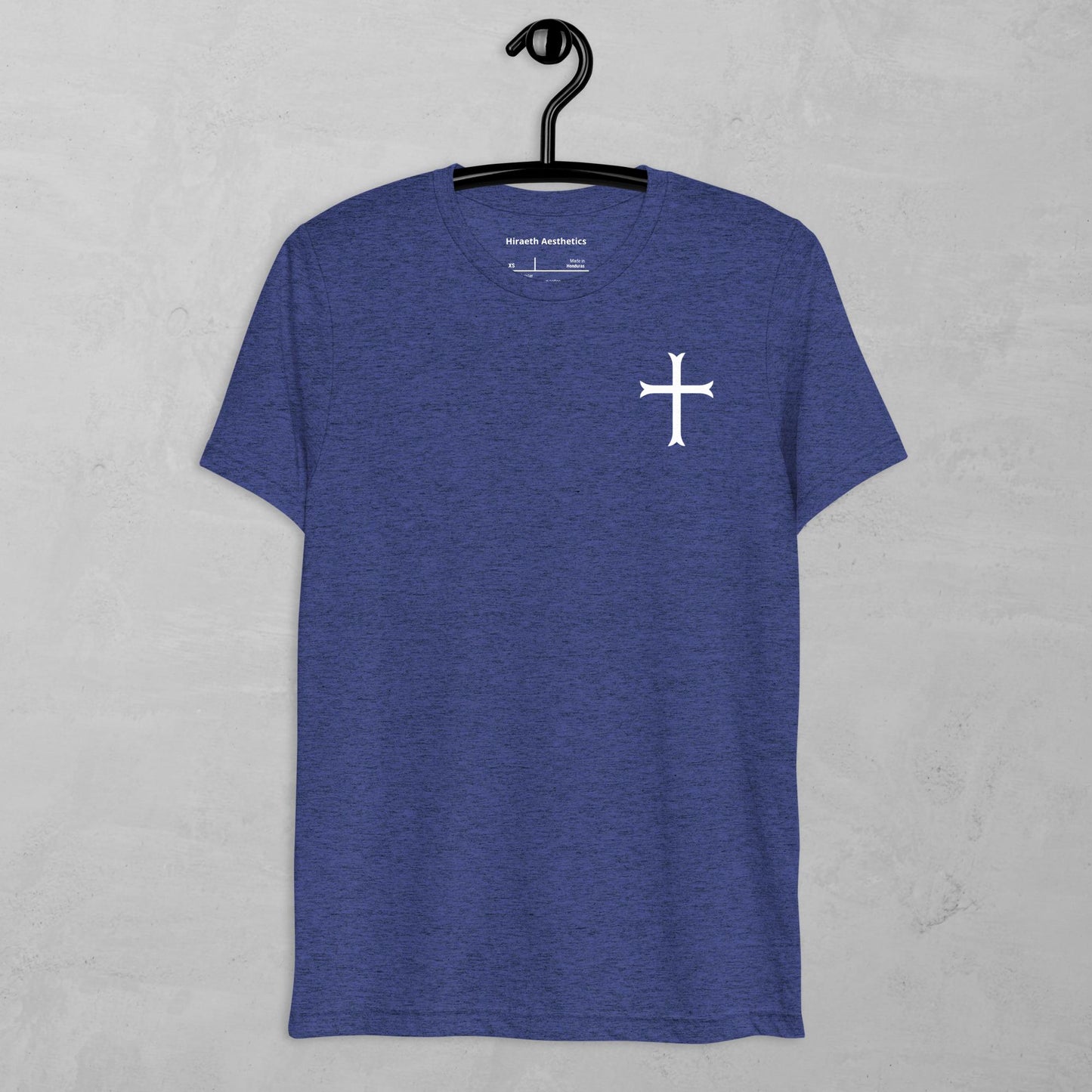Cross in white t-shirt