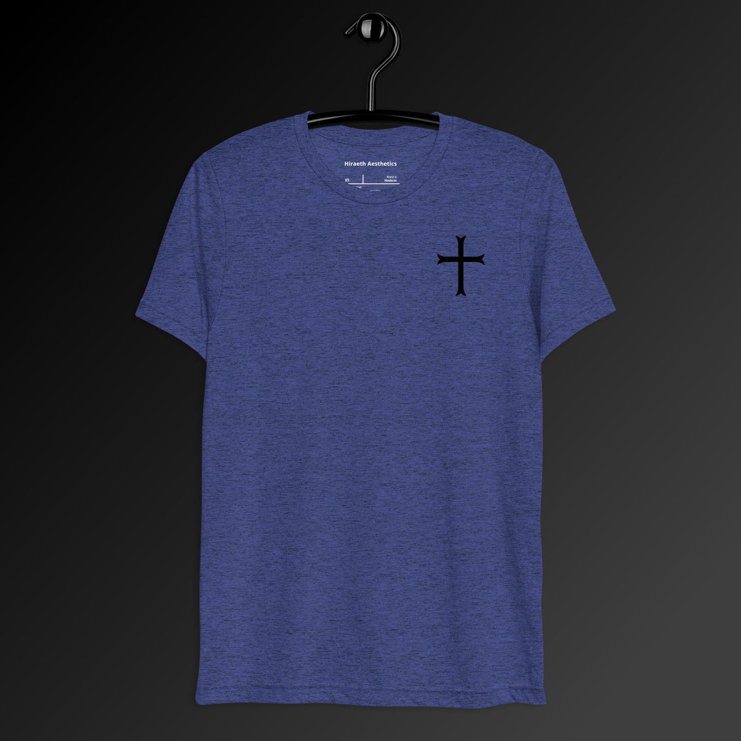 Cross in black t-shirt