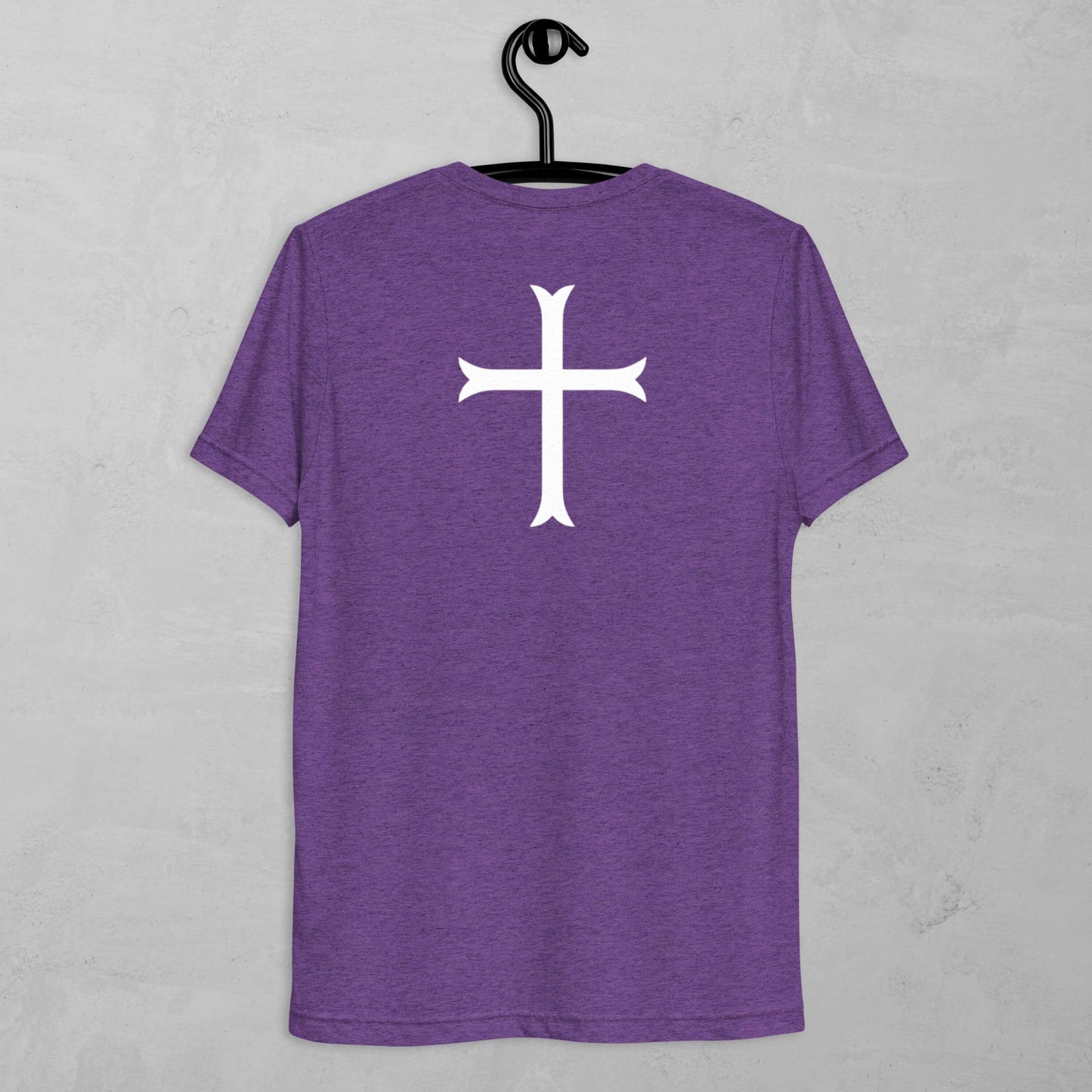Cross in white t-shirt