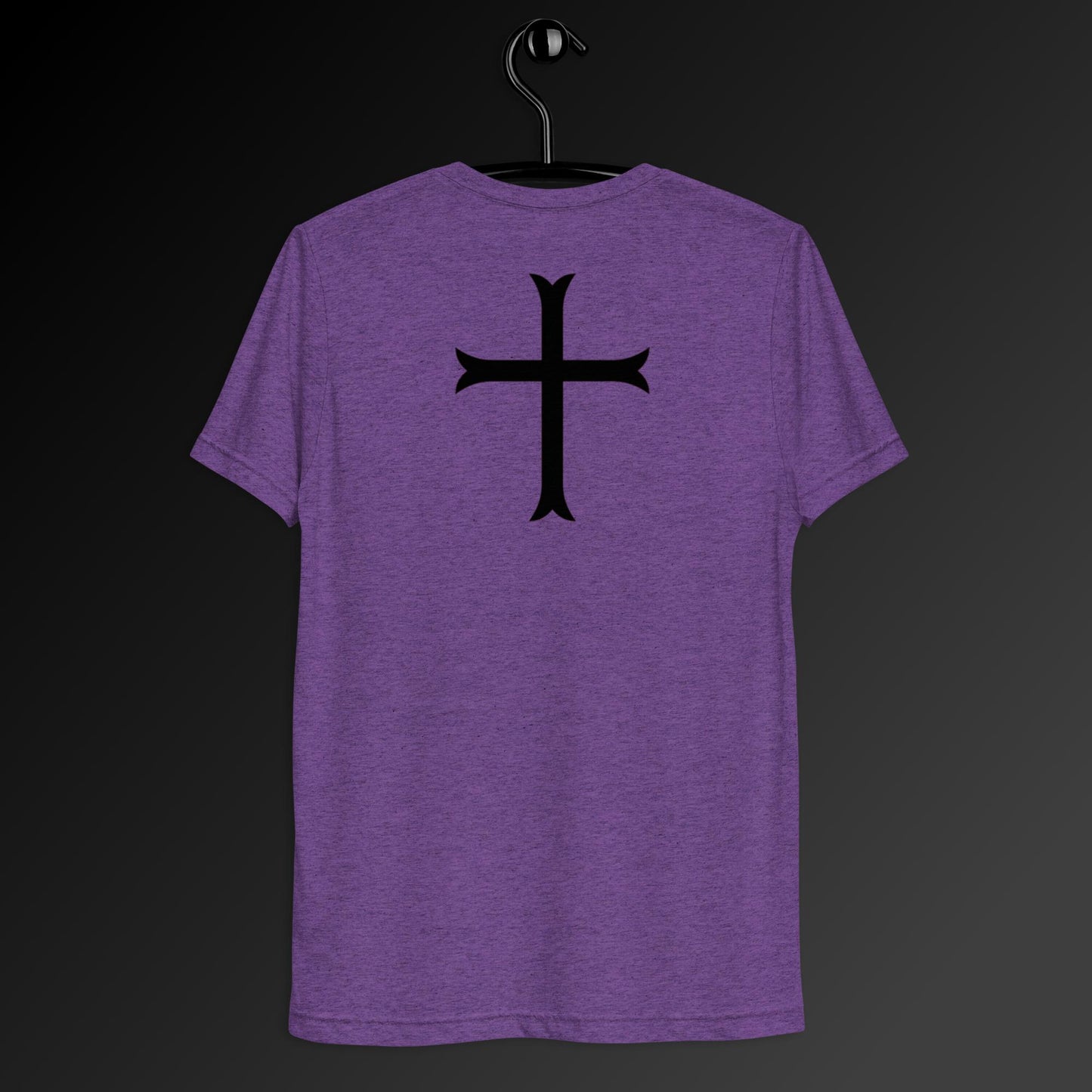 Cross in black t-shirt