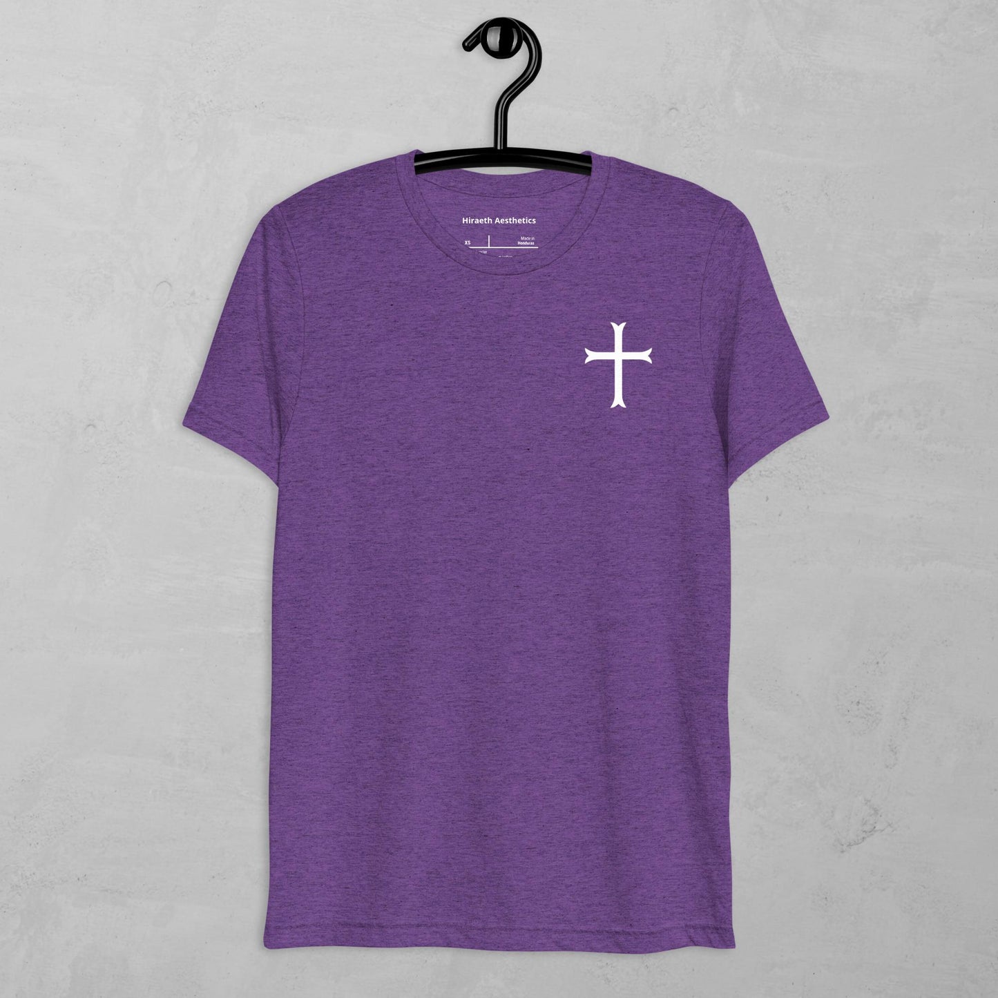Cross in white t-shirt