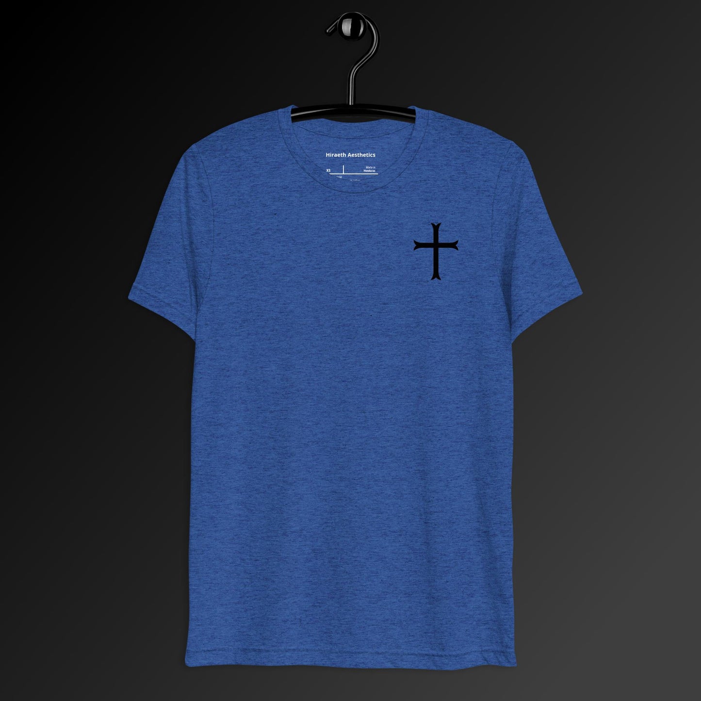 Cross in black t-shirt
