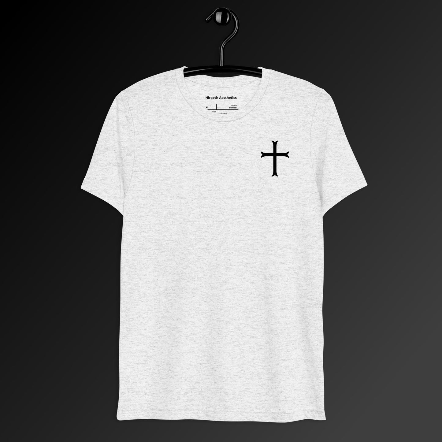 Cross in black t-shirt