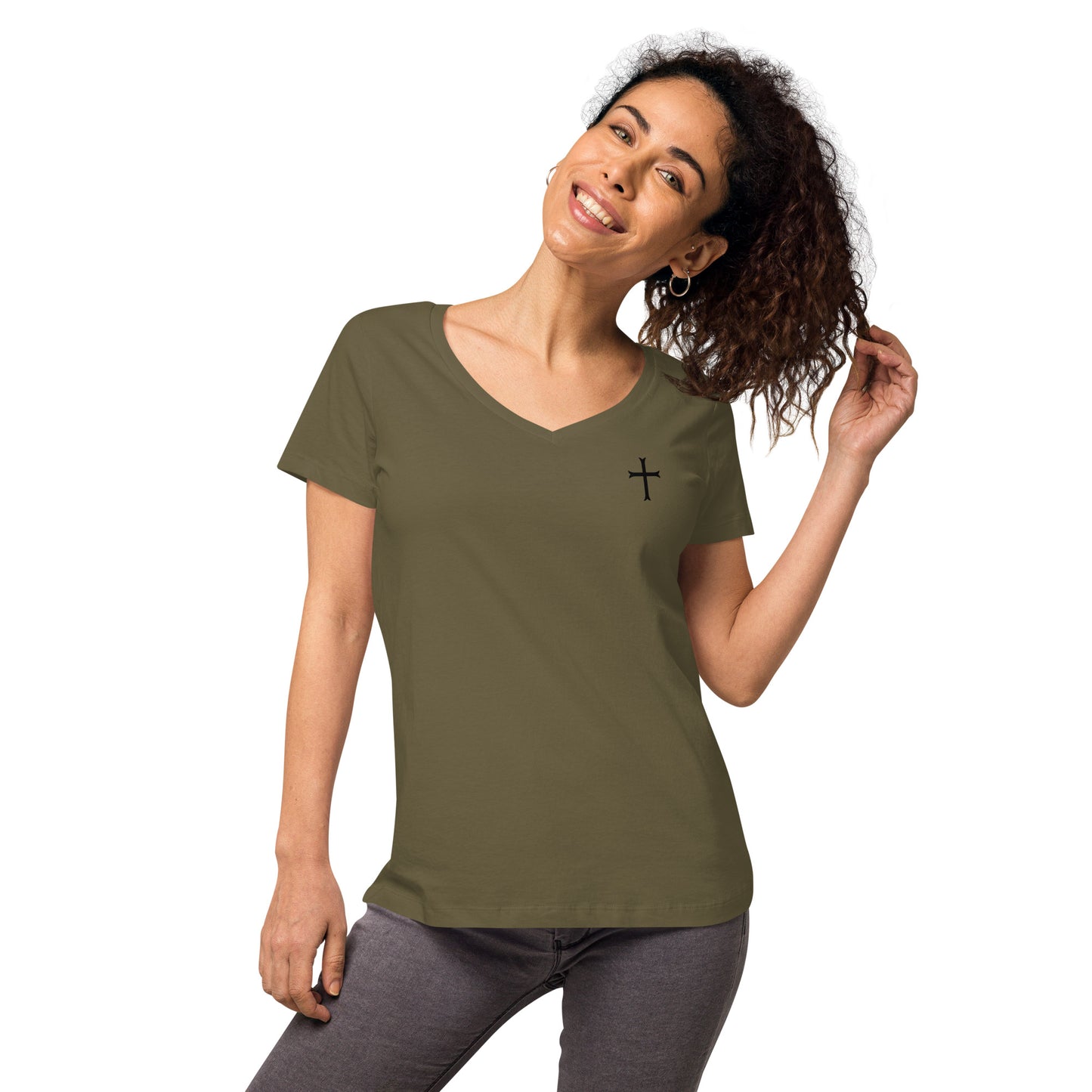 Women's Cross v-neck