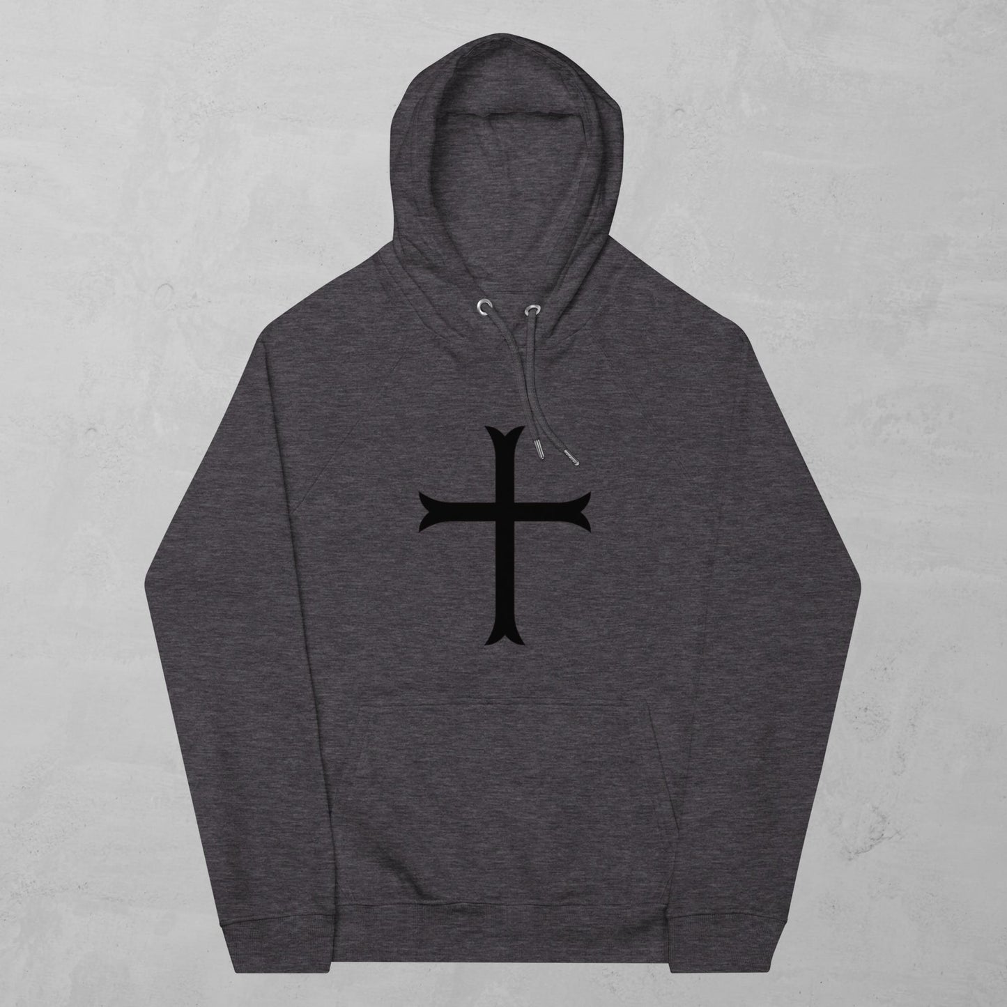 Cross in black - hoodie