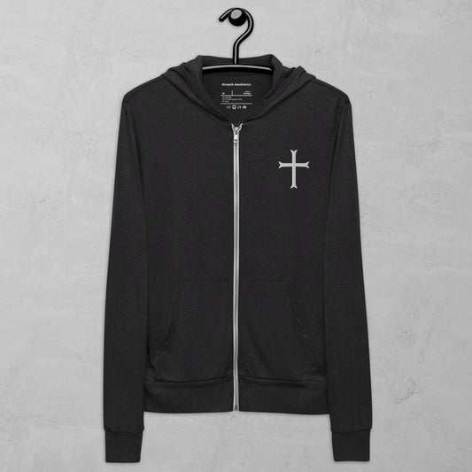 Christian Cross zip up hoodie
