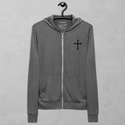 Christian Cross zip up hoodie